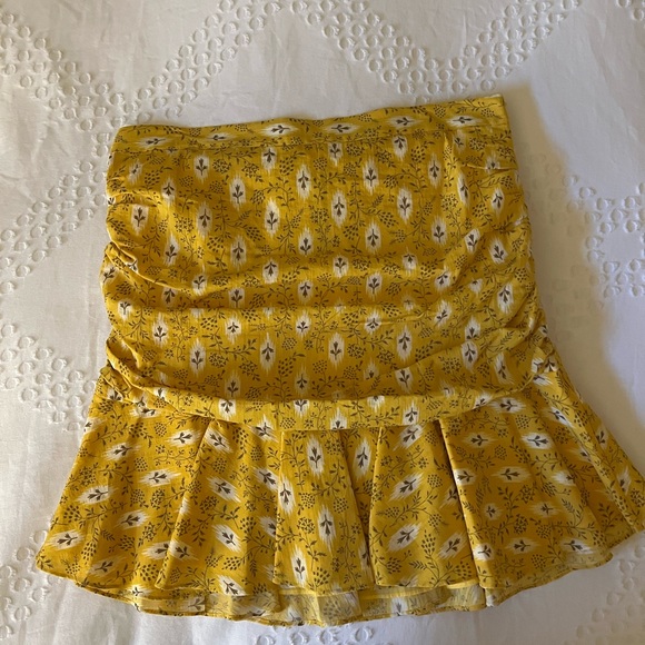 NWT Veronica BeardTaras Ruched Cotton/Silk Ruffle Skirt - Picture 3 of 4